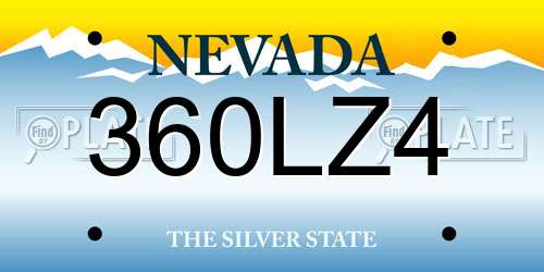 360LZ4 Nevada License Plate