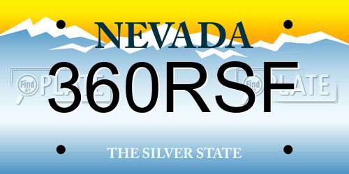 360RSF Nevada License Plate