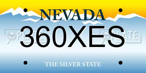 360XES Nevada License Plate