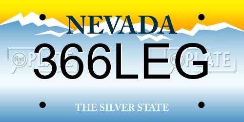 366LEG Nevada License Plate