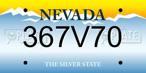 367V70 Nevada License Plate