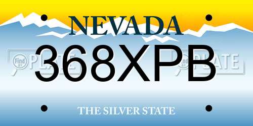 368XPB Nevada License Plate