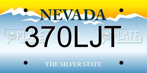 370LJT Nevada License Plate