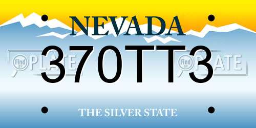 370TT3 Nevada License Plate