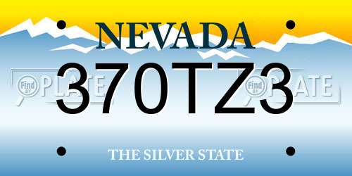 370TZ3 Nevada License Plate