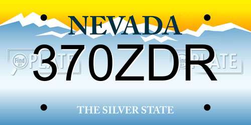 370ZDR Nevada License Plate