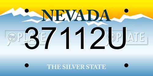 37112U Nevada License Plate