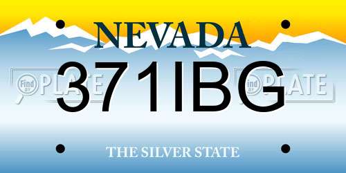 371IBG Nevada License Plate