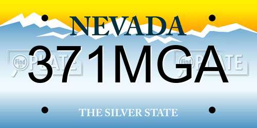 371MGA Nevada License Plate