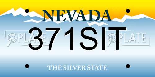 371SIT Nevada License Plate