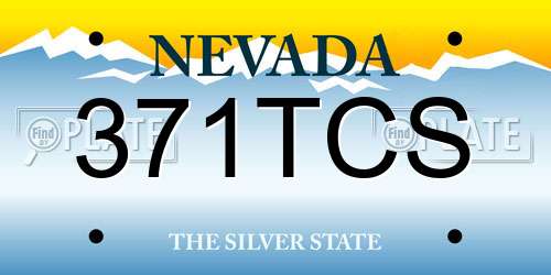 371TCS Nevada License Plate