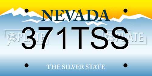 371TSS Nevada License Plate