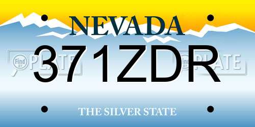 371ZDR Nevada License Plate