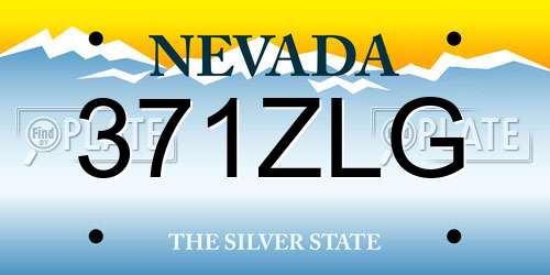 371ZLG Nevada License Plate