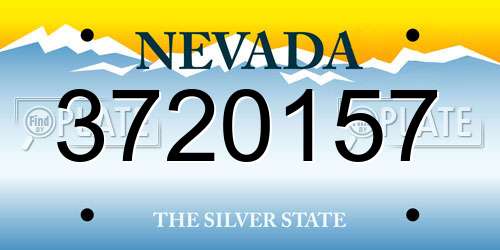 3720157 Nevada License Plate