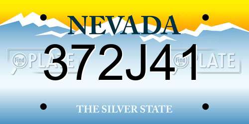 372J41 Nevada License Plate