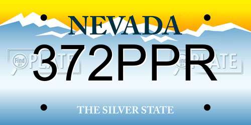 372PPR Nevada License Plate