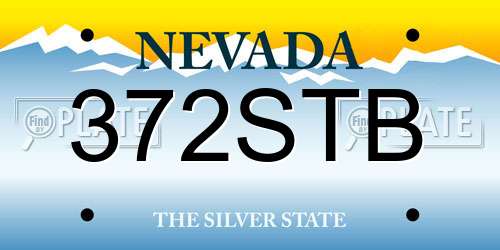 372STB Nevada License Plate