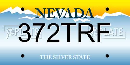 372TRF Nevada License Plate