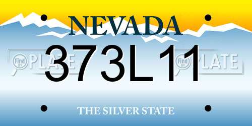 373L11 Nevada License Plate