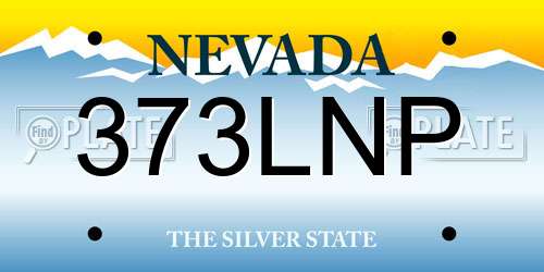 373LNP Nevada License Plate