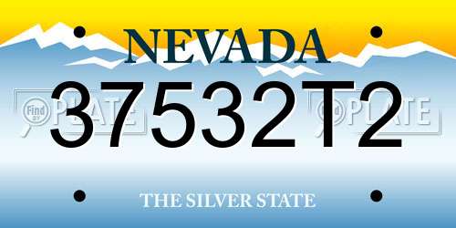 37532T2 Nevada License Plate