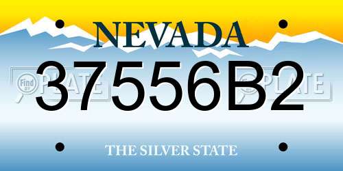 37556B2 Nevada License Plate