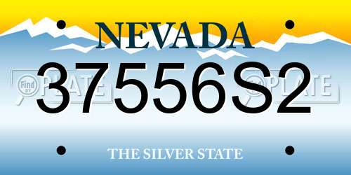 37556S2 Nevada License Plate