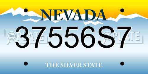 37556S7 Nevada License Plate