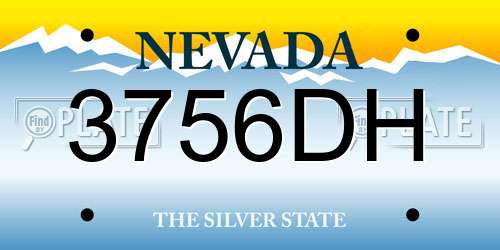 3756DH Nevada License Plate
