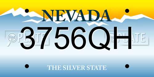 3756QH Nevada License Plate
