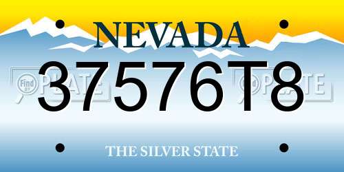 37576T8 Nevada License Plate