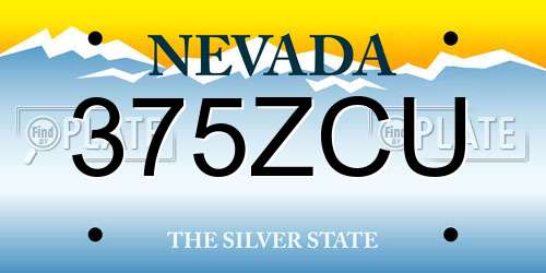 375ZCU Nevada License Plate