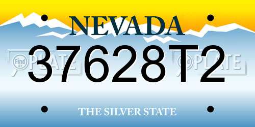 37628T2 Nevada License Plate
