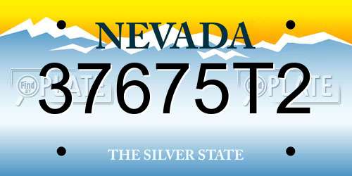 37675T2 Nevada License Plate