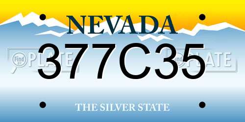 377C35 Nevada License Plate