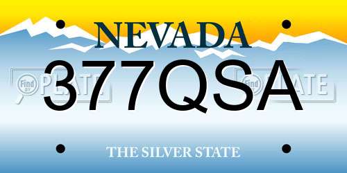 377QSA Nevada License Plate