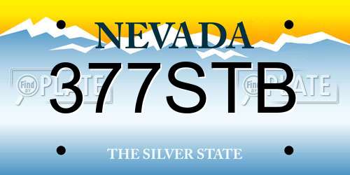 377STB Nevada License Plate
