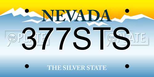 377STS Nevada License Plate
