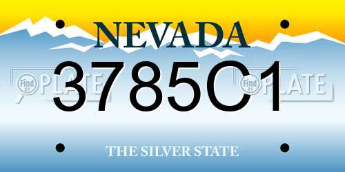 3785C1 Nevada License Plate