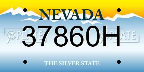 37860H Nevada License Plate