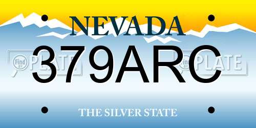 379ARC Nevada License Plate