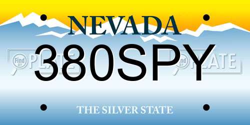 380SPY Nevada License Plate