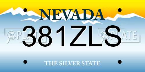 381ZLS Nevada License Plate