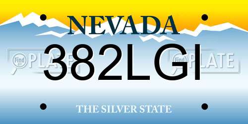 382LGI Nevada License Plate