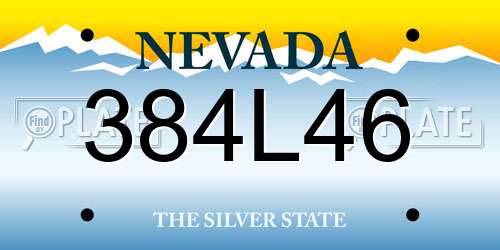 384L46 Nevada License Plate