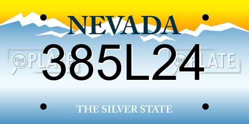 385L24 Nevada License Plate