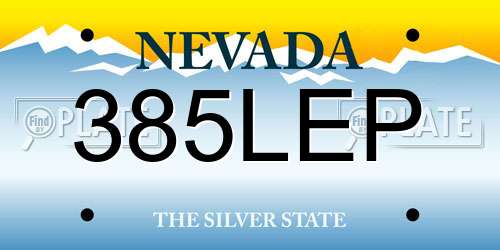 385LEP Nevada License Plate