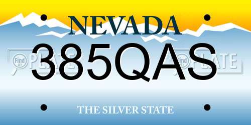 385QAS Nevada License Plate