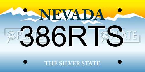 386RTS Nevada License Plate